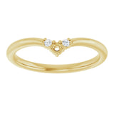 14K Gold Round Lab-Grown Diamond Contour Band II - Yellow Gold - view 3