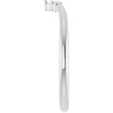 Platinum Round Lab-Grown Diamond Contour Band II - view 4