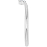 Platinum Round Natural Diamond Contour Band – 2mm Stones - view 4