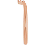 14K Gold Round Lab-Grown Diamond Contour Band II - Rose Gold - view 4