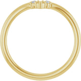 14K Gold Round Lab-Grown Diamond Contour Band II - Yellow Gold - view 2