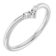 14K Gold Round Lab-Grown Diamond Contour Band II - White Gold