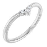 Platinum Round Natural Diamond Contour Band – 2mm Stones
