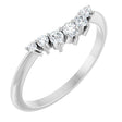 Platinum Round Lab-Grown Diamond Accented Contour Band – 2.25-3.5mm Stones