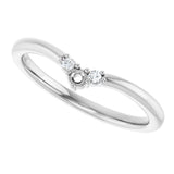 Platinum Round Lab-Grown Diamond Contour Band II - view 5