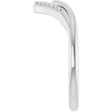 Platinum Round Natural Diamond Contour Band – 1.1mm Stones - view 4