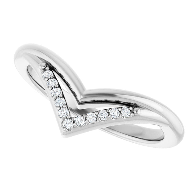 Platinum Round Natural Diamond Contour Band – 1.1mm Stones - view 5