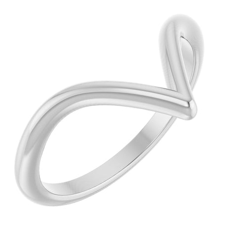 14K Gold Contour Band - White Gold