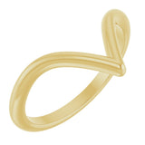 14K Gold Contour Band - Yellow Gold
