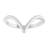 14K Gold Contour Band - White Gold - view 3