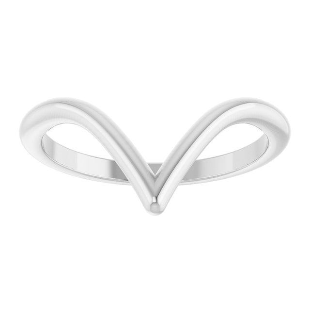14K Gold Contour Band - White Gold - view 3