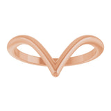14K Gold Contour Band - Rose Gold - view 3