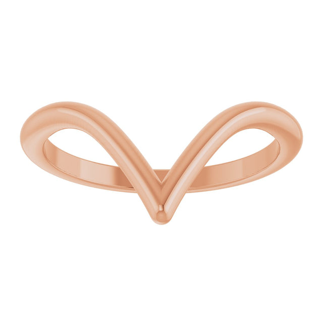 14K Gold Contour Band - Rose Gold - view 3