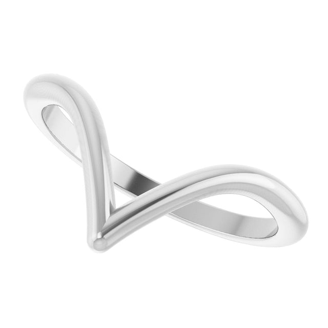 14K Gold Contour Band - White Gold - view 5