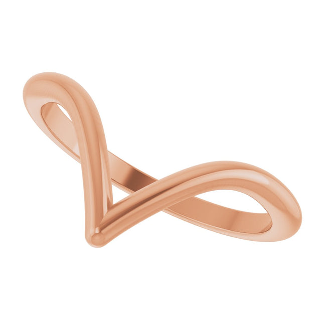 14K Gold Contour Band - Rose Gold - view 5