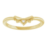 14K Gold Round Natural Diamond Contour Band – 1.2mm Stones - Yellow Gold - view 3