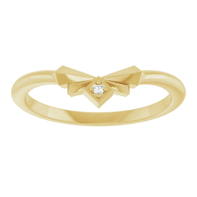 14K Gold Round Natural Diamond Contour Band – 1.2mm Stones - Yellow Gold - view 3