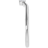 Platinum Round Natural Diamond Milgrain Accented Contour Band - view 4