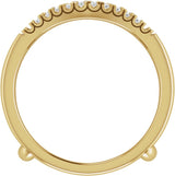 14K Gold Round Lab-Grown Diamond Ring Guard – 2.1mm Stones - Yellow Gold - view 2