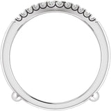 14K Gold Round Lab-Grown Diamond Ring Guard – 2.1mm Stones - White Gold - view 2