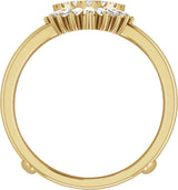 14K Gold Natural Diamond Ring Guard III - Yellow Gold - view 2
