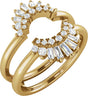 14K Gold Natural Diamond Ring Guard III - Yellow Gold