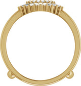 14K Gold Natural Diamond Ring Guard IV - Yellow Gold - view 2