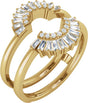 14K Gold Natural Diamond Ring Guard IV - Yellow Gold