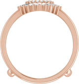 14K Gold Natural Diamond Ring Guard IV - Rose Gold - view 2