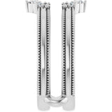 Platinum Round Natural Diamond Ring Guard VI - view 4