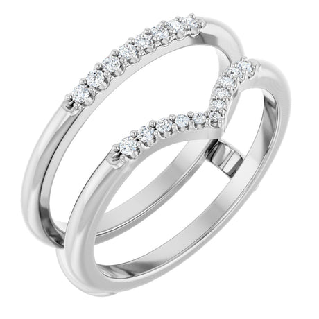 Platinum Round Lab-Grown Diamond Ring Guard – 1.3mm Stones