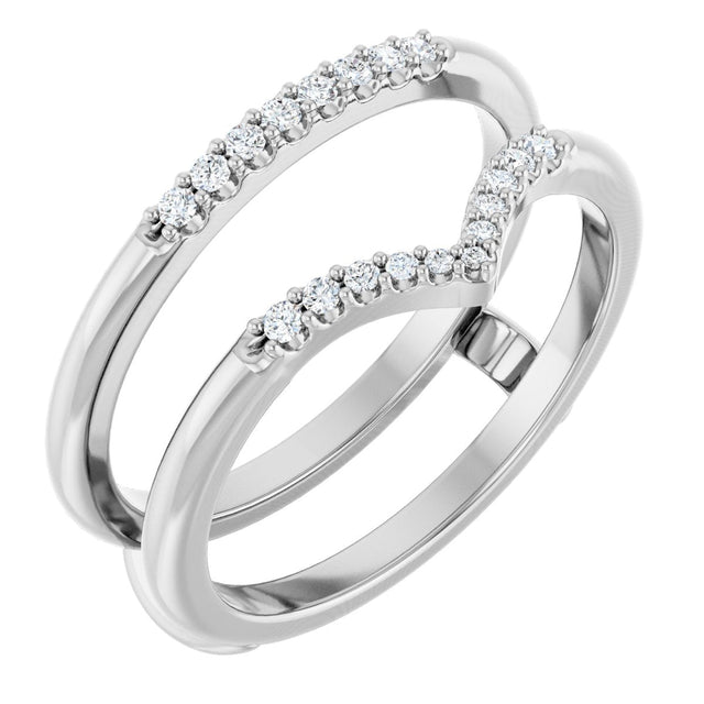 Platinum Round Lab-Grown Diamond Ring Guard – 1.3mm Stones
