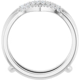 Platinum Round Lab-Grown Diamond Ring Guard – 1.3mm Stones - view 2
