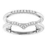 Platinum Round Lab-Grown Diamond Ring Guard – 1.3mm Stones - view 3