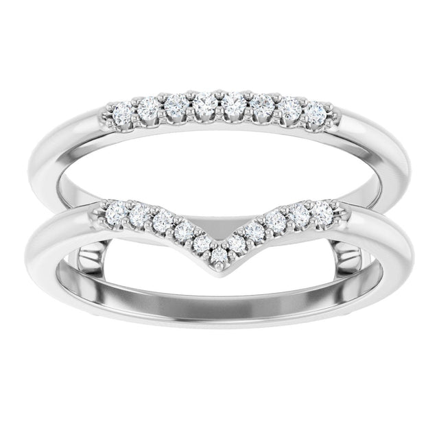Platinum Round Lab-Grown Diamond Ring Guard – 1.3mm Stones - view 3