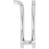 Platinum Round Lab-Grown Diamond Ring Guard – 1.3mm Stones - view 4