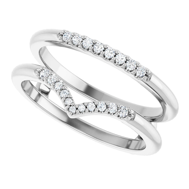Platinum Round Lab-Grown Diamond Ring Guard – 1.3mm Stones - view 5