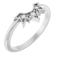 Platinum Round Natural Diamond Sunburst Contour Band
