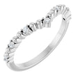 Platinum Round Natural Diamond Contour Band VI