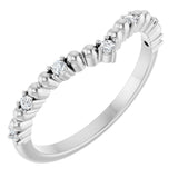 Platinum Round Natural Diamond Contour Band VI