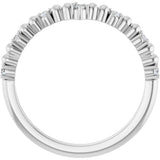 Platinum Round Natural Diamond Contour Band VI - view 2