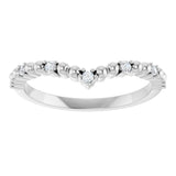 Platinum Round Natural Diamond Contour Band VI - view 3