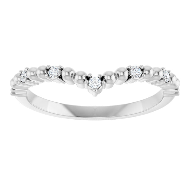 Platinum Round Natural Diamond Contour Band VI - view 3