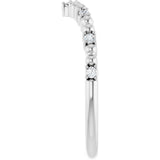 Platinum Round Natural Diamond Contour Band VI - view 4