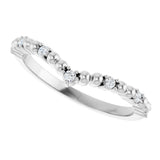 Platinum Round Natural Diamond Contour Band VI - view 5
