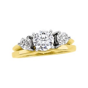 14K Gold Round Natural Diamond Wrap-Style Ring Enhancer III - view 3