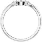 Platinum Marquise Lab-Grown Diamond Contour Band – 4x2mm - view 2