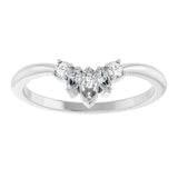 Platinum Marquise Lab-Grown Diamond Contour Band – 4x2mm - view 3