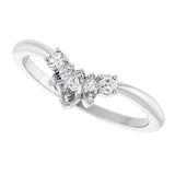Platinum Marquise Lab-Grown Diamond Contour Band – 4x2mm - view 5