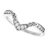 Platinum Round Natural Diamond Celtic-Inspired Contour Band - view 5